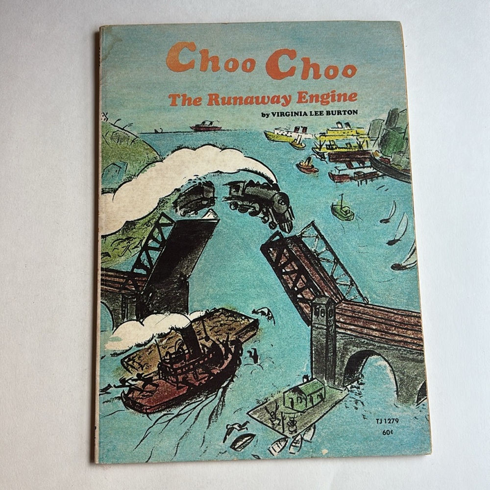 Vintage Paperback Choo Choo The Runaway Engine Book by Virginia Lee Burton